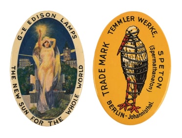 COLLECTION OF 2: ADVERTISING POCKET MIRRORS