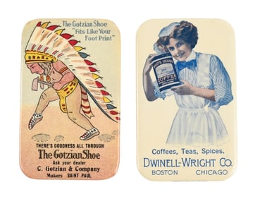 COLLECTION OF 2: POCKET ADVERTISING MIRRORS