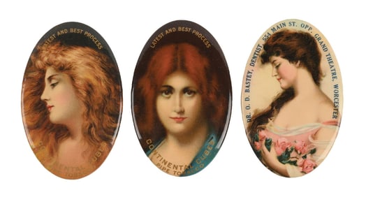 COLLECTION OF 3: ADVERTISING POCKET MIRRORS
