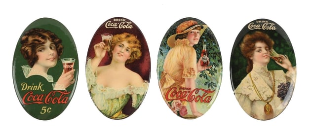 COLLECTION OF 4: COCA-COLA ADVERTISING POCKET MIRRORS