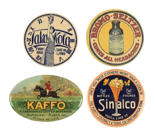 COLLECTION OF 4: ADVERTISING POCKET MIRRORS