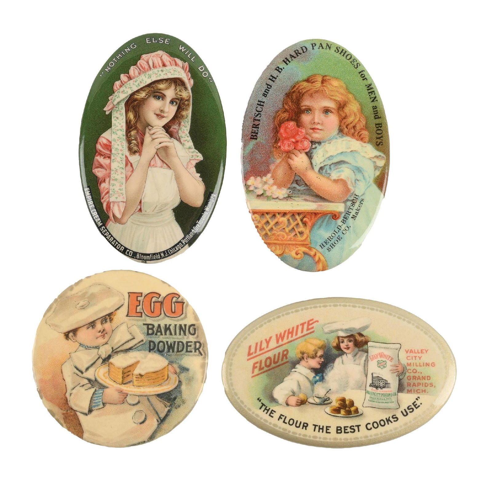 COLLECTION OF 4: ADVERTISING POCKET MIRRORS (1 of 2)
