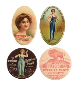 COLLECTION OF 4 ADVERTISING POCKET MIRRORS
