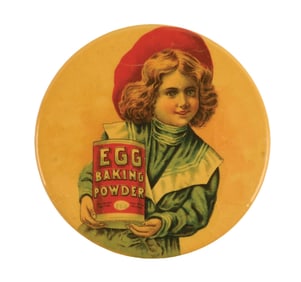 EGG BAKING POWDER ADVERTISING POCKET MIRROR