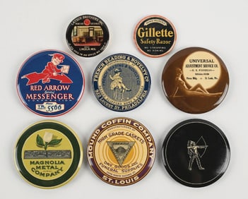 COLLECTION OF 8 VARIOUS VINTAGE ADVERTISING MIRRORS.