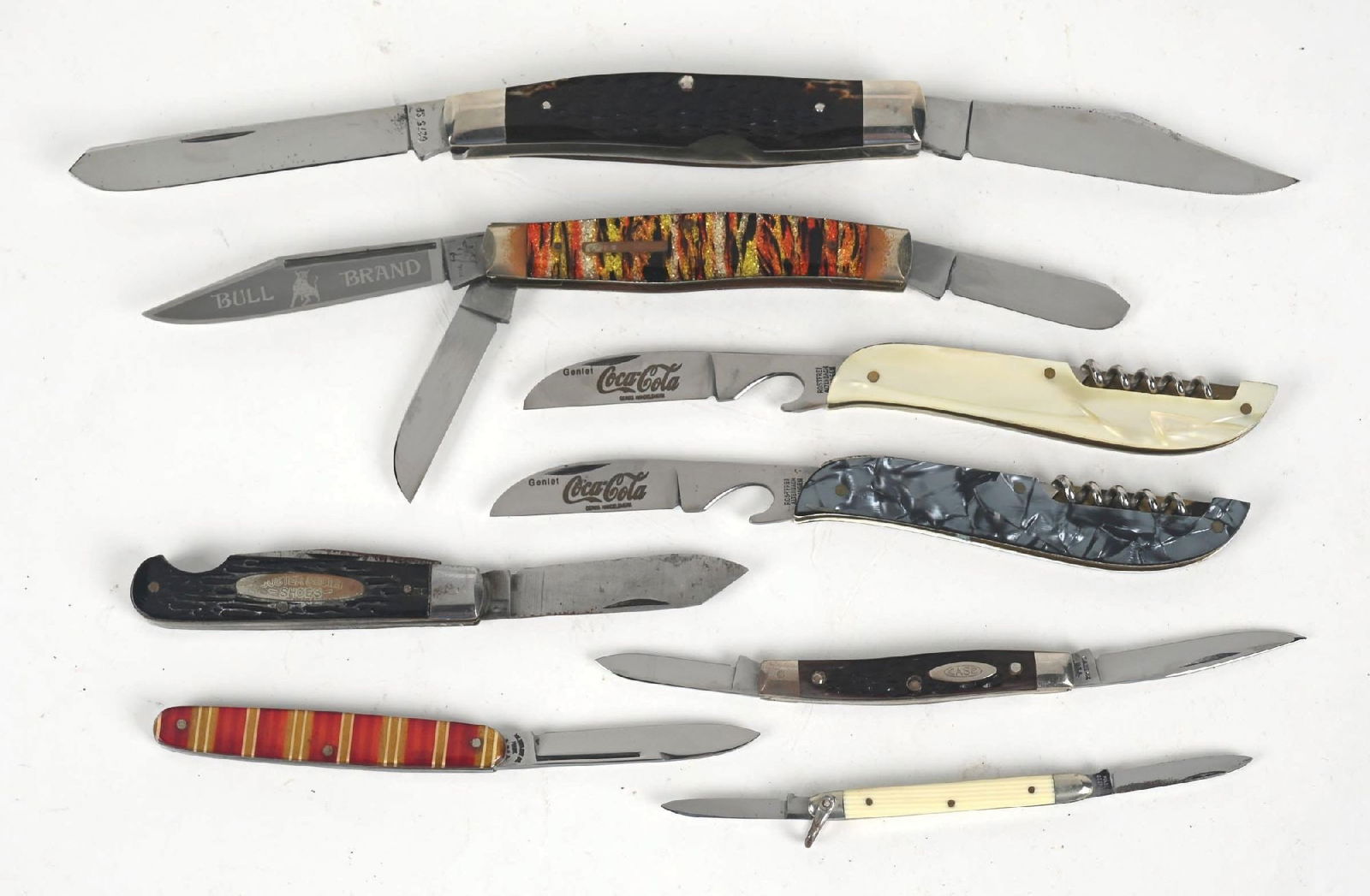 COLLECTION OF 8 ADVERTISING POCKET KNIVES (1 of 2)