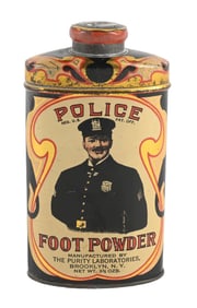 POLICE FOOT POWDER TIN