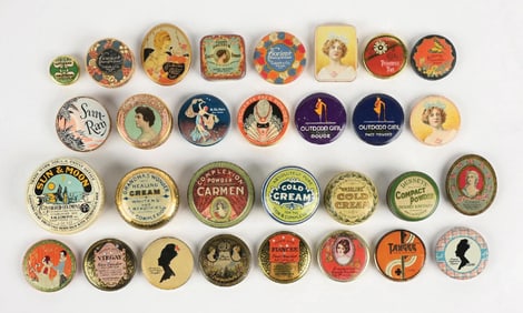 COLLECTION OF MEDICIAL & COSMETIC SMALL TINS