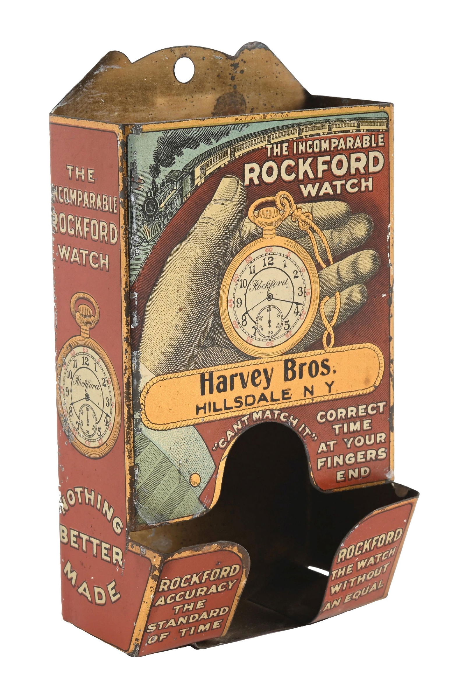 ROCKFORD WATCH COMPANY TIN MATCH HOLDER (1 of 4)