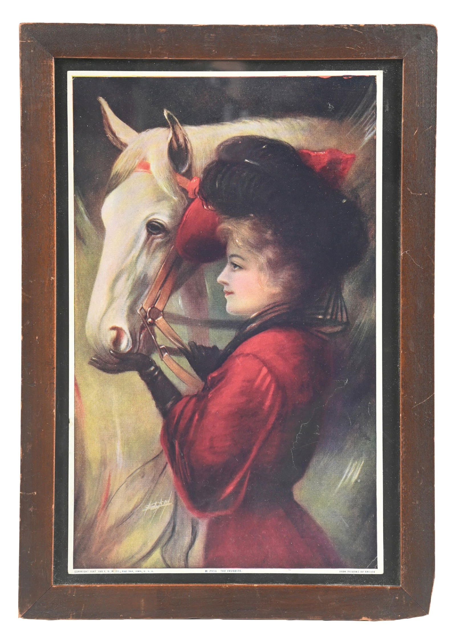 WOMAN IN RED DRESS WITH HORSE SIGN (1 of 4)
