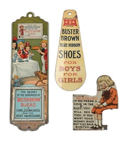 LOT OF 3 BUSTER BROWN ADVERTISING PARAPHERNALIA