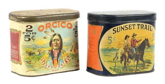 PAIR OF COUNTRY STORE TINS