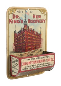 DR. KING'S NEW DISCOVERY TIN MATCH HOLDER