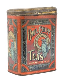 OWL CHOP TEAS TIN