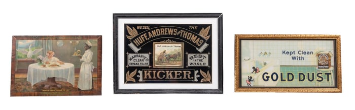 COLLECTION OF 3 ADVERTISMENTS DEPICTING BLACK AMERICANA