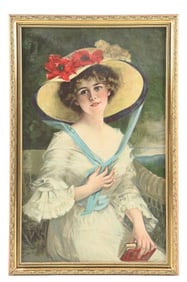 SEVEN POUNDS NET PORTRAIT SIGN W/ WOMAN GRAPHIC