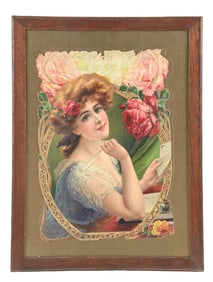 DIE-CUT LADY PORTRAIT SIGN