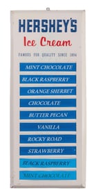 HERSHEY ICE CREAM TIN MENU BOARD