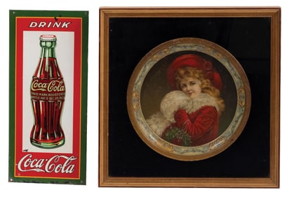 PAIR OF EARLY ADVERTISING PIECES