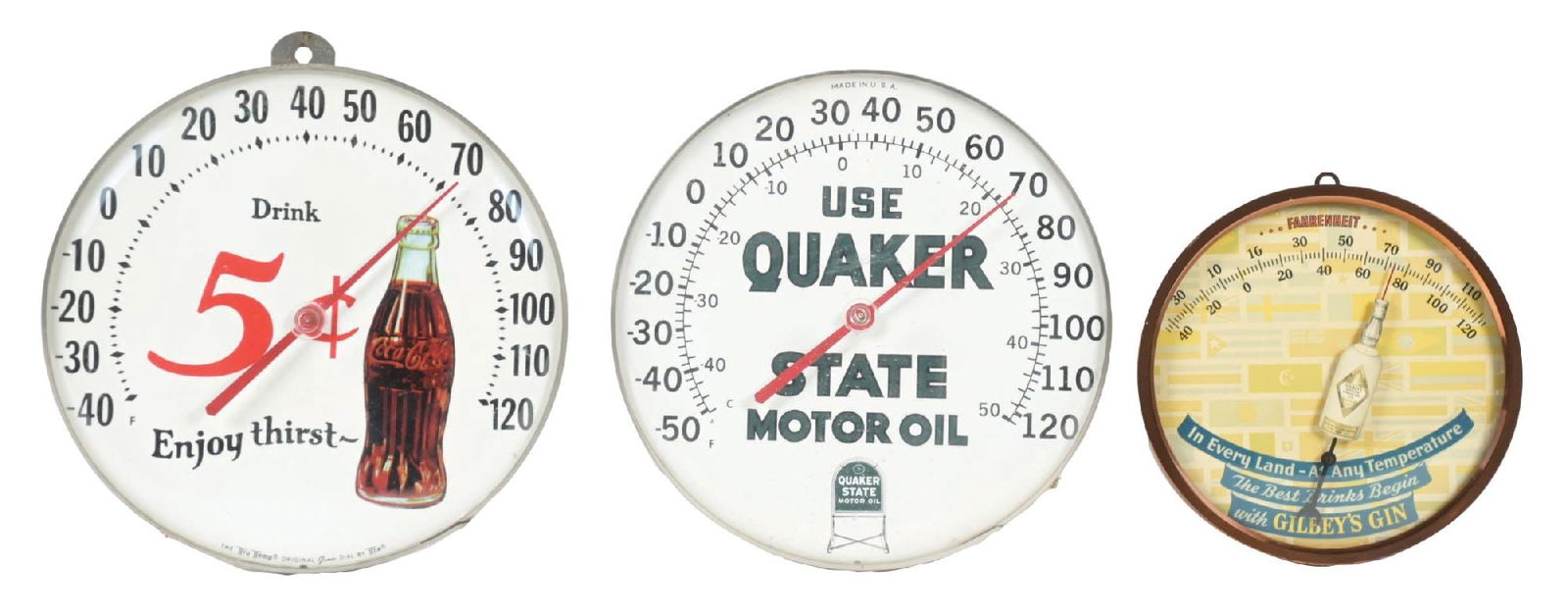 COLLECTION OF 3: VARIOUS THERMOMETERS SIGNS (1 of 2)