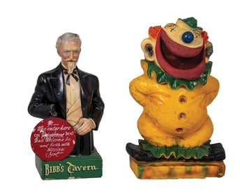 PAIR OF CHALK FIGURINES