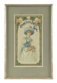 ADAM'S TUTTI-FRUTTI GUM SIGN W/ WOMAN GRAPHIC