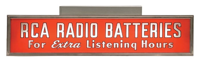 RCA RADIO BATTERIES LIGHT-UP SIGN