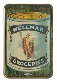 WELLMAN GROCERIES SIGN W/ CAN GRAPHIC