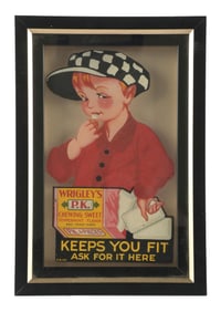 WRIGLEY'S P.K. CHEWING GUM DIE-CUT DECAL