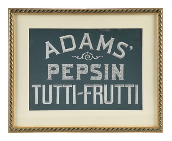 ADAM'S PEPSIN TUTTI-FRUTTI GUM SIGN