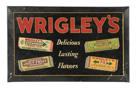 WRIGLEY'S CHEWING GUM SIGN W/ GUM STICK GRAPHICS