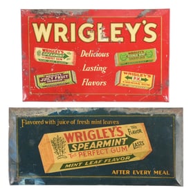 COLLECTION OF 2 WRIGLEY'S CHEWING GUM SIGNS