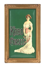 KABO CORSETS SIGN W/ WOMAN GRAPHIC