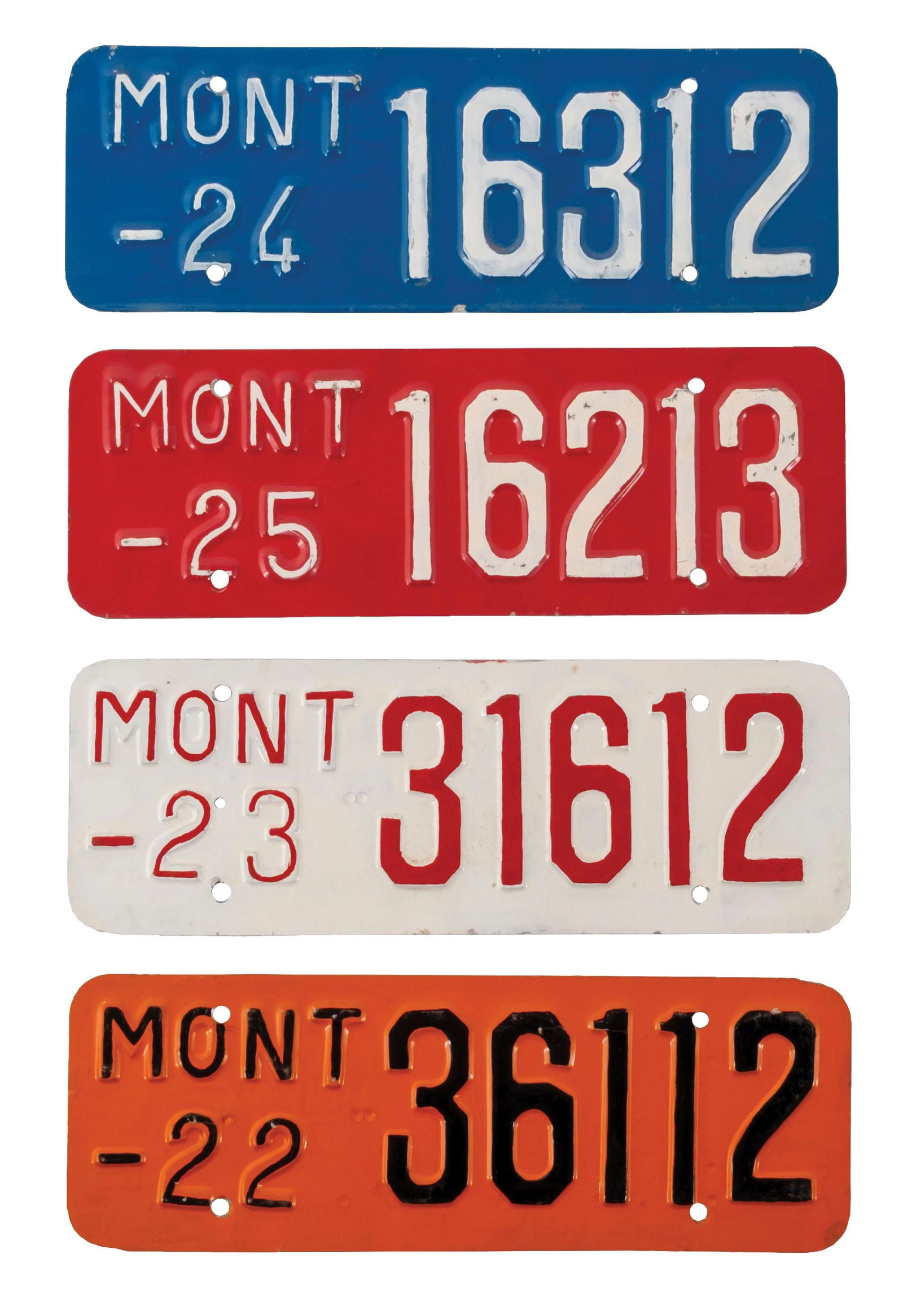 COLLECTION OF 4 MONTANA LICENSE PLATES (1 of 2)