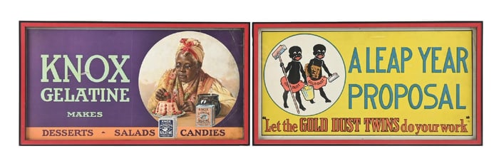 COLLECTION OF 2 GOLD DUST & KNOX GELATINE SIGNS