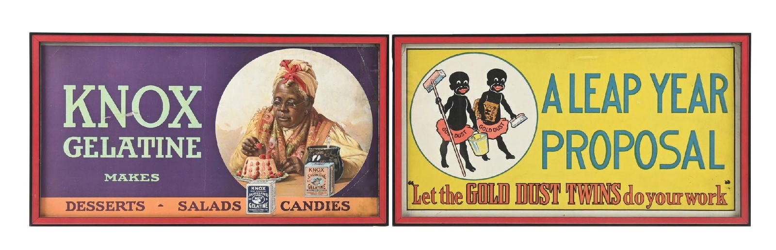COLLECTION OF 2 GOLD DUST & KNOX GELATINE SIGNS (1 of 2)