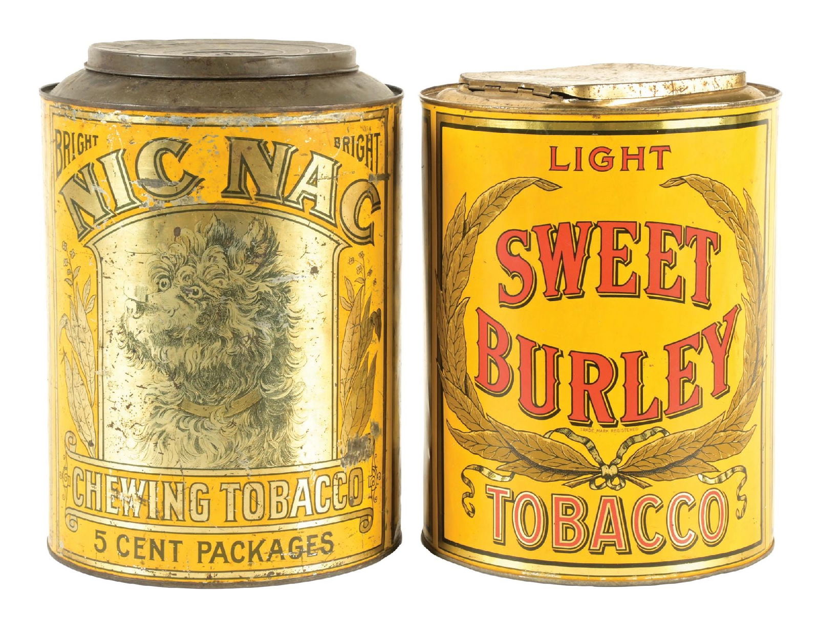PAIR OF LARGE FORMAT TOBACCO TINS (1 of 4)