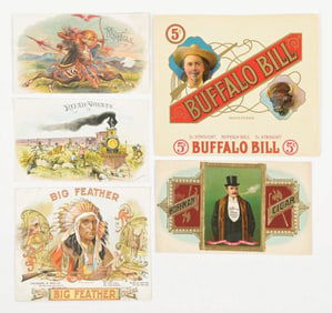 COLLECTION OF 5 CIGAR BOX LABELS