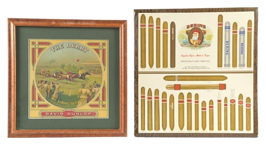COLLECTION OF 2: THE DERBY & BERING CO. CIGAR SIGNS