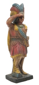 COUNTERTOP PAPER MACHE CIGAR STORE NATIVE AMERICAN