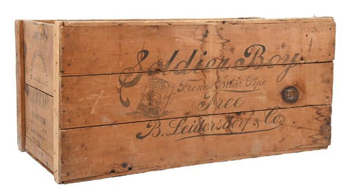 SOLDIER BOY TOBACCO WOODEN CRATE