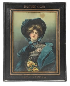 SOLITUDE CIGAR SIGN W/ WOMAN GRAPHIC