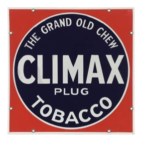 CLIMAX PLUG TOBACCO SIGN