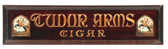 TUDOR ARMS CIGARS SIGN