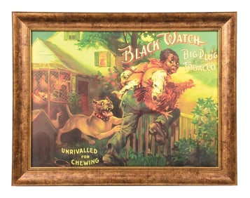 BLACK WATCH BIG PLU'G TOBACCO SIGN