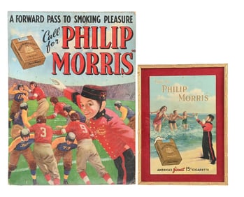 COLLECTION OF 2 PHILLIP MORRIS CIGARETTE SIGNS