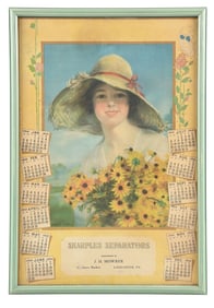1919 SHARPLES SEPARATORS CALENDAR SIGN