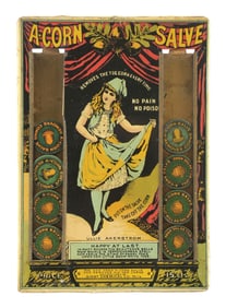 ACORN SALVE TIN DISPLAY WITH EIGHT SALVES