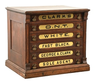 CLARK'S 6 DRAWER O.N.T. SPOOL CABINET