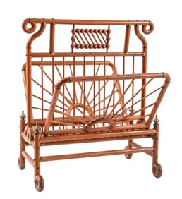 EARLY BENT WOOD MAGAZINE RACK